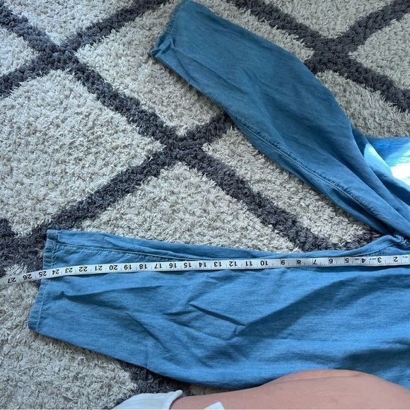 Free People Marley Medium Wash Denim Half Sleeve Jumpsuit - Picture 9 of 13